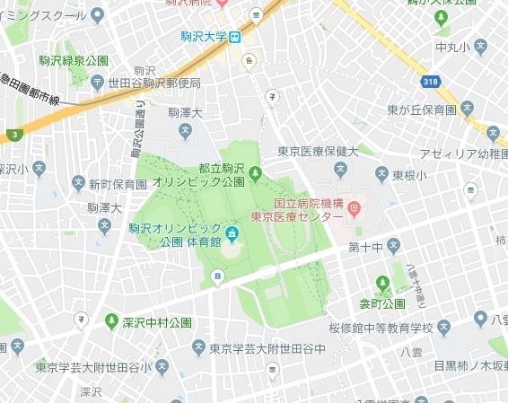 駒沢公園大地図